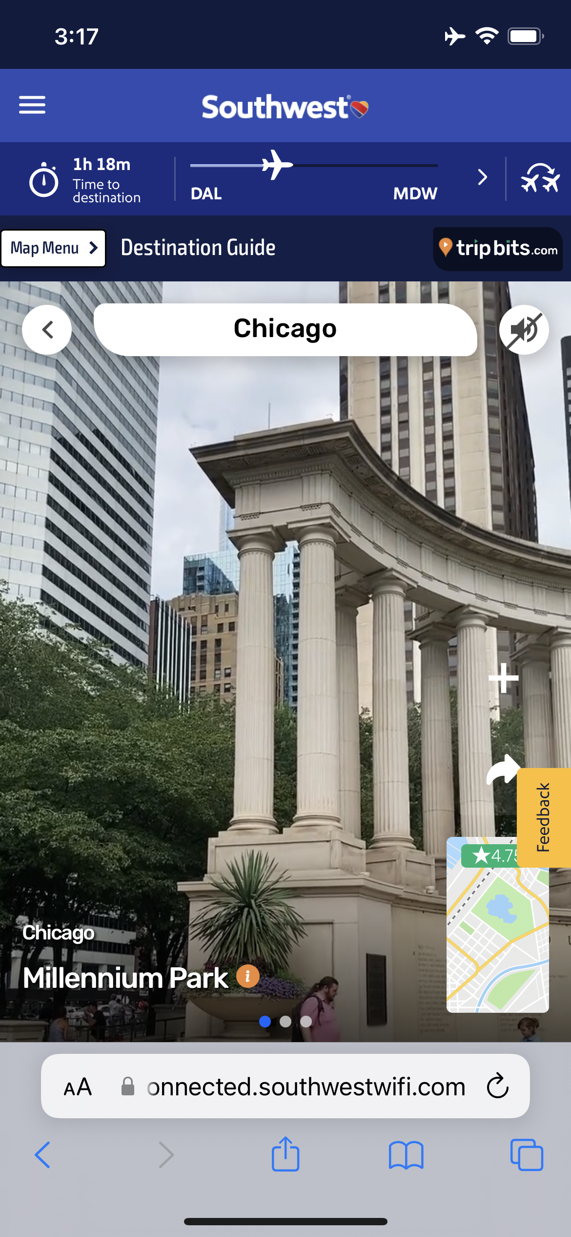 Destination Guide feature