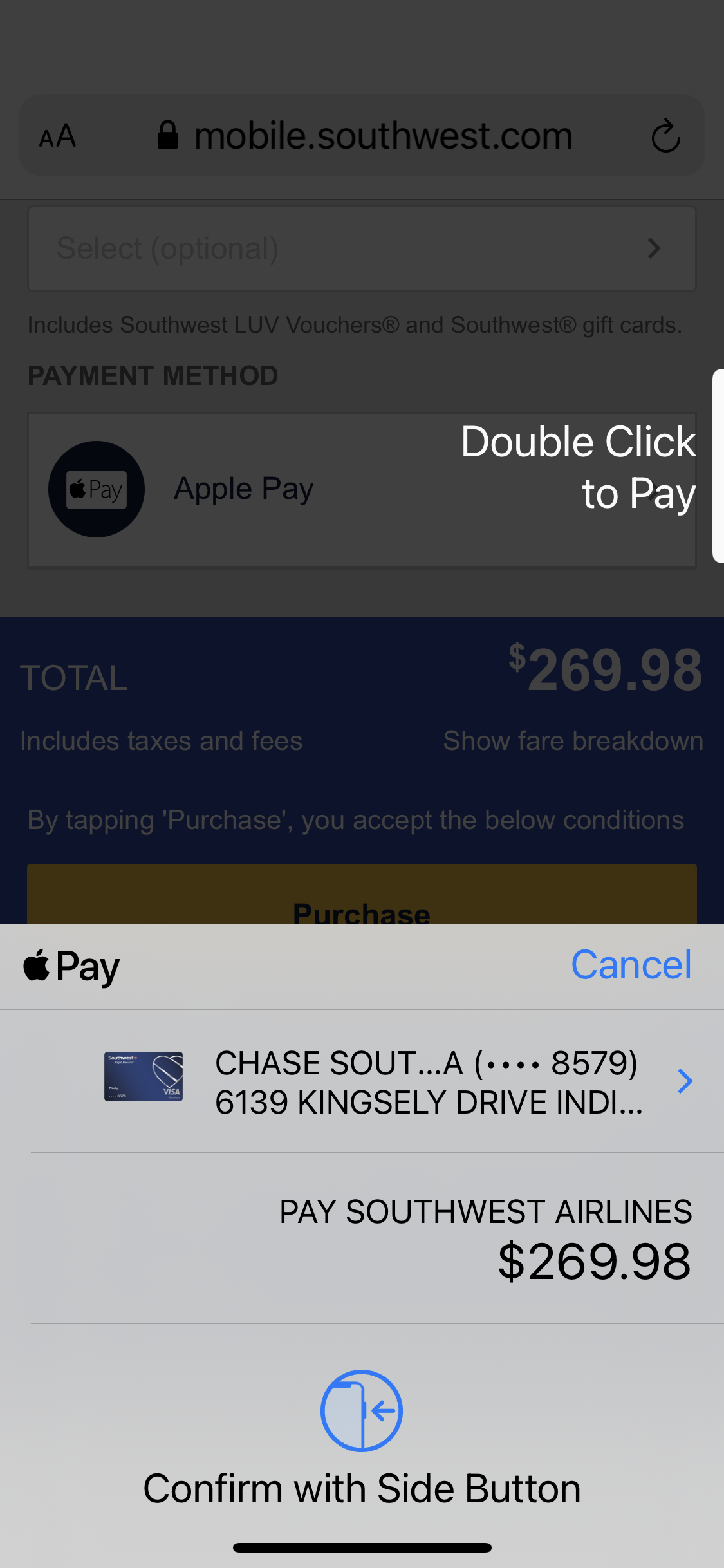 Apple Pay checkout on mobile web