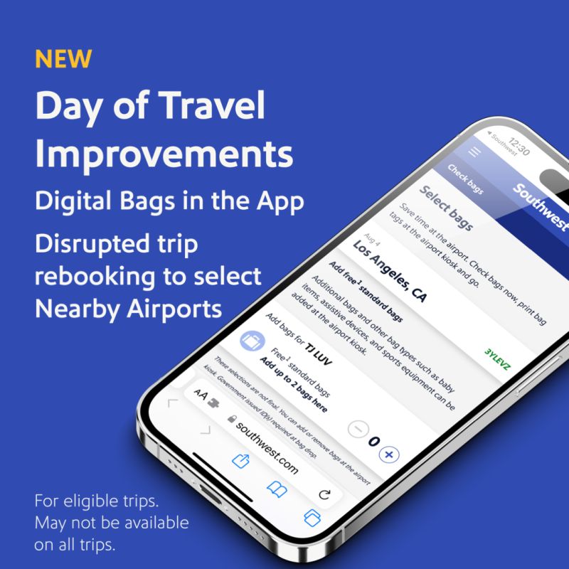 Day of travel improvements