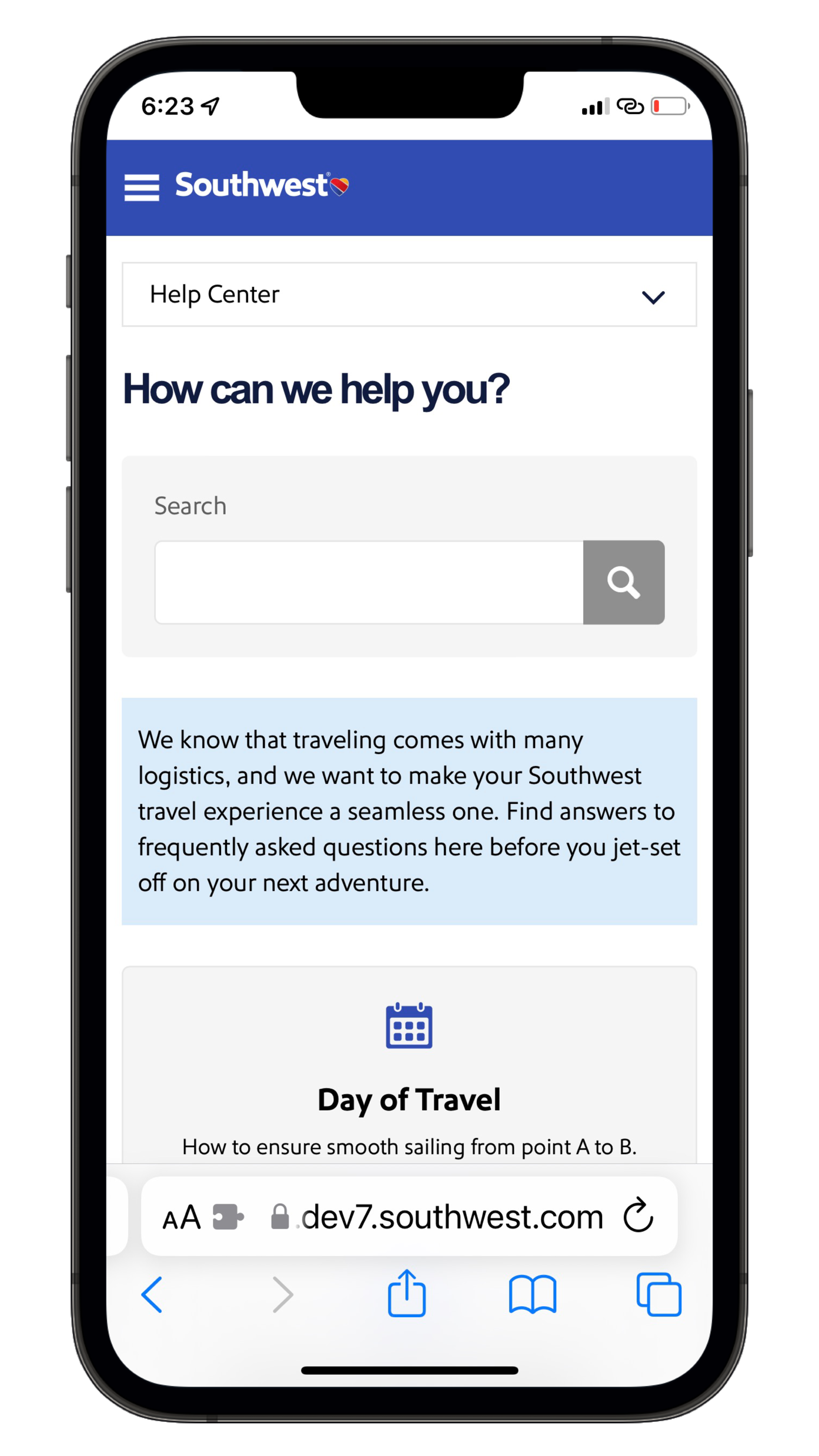 New Help Center homepage