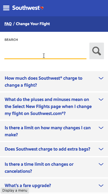 Help center navigation